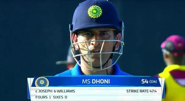 Dhoni Slowest Fifty