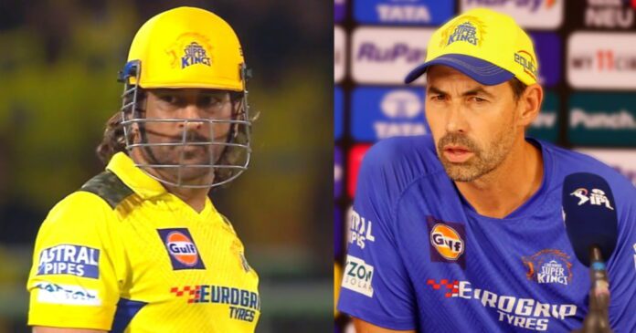 Stephen Fleming and Dhoni