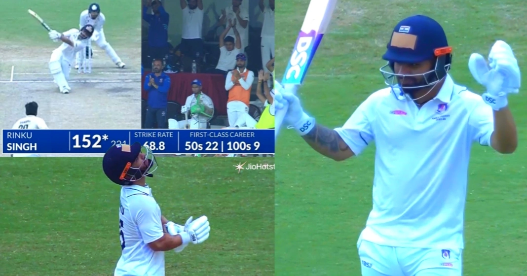 460 ரன்.. தனியாளாய் நின்று போராடி.. தமிழ்நாட்டு அணியை கதறவிட்ட ரிங்கு சிங்.. 5 ரன் முன்னிலையில் அசத்தல்