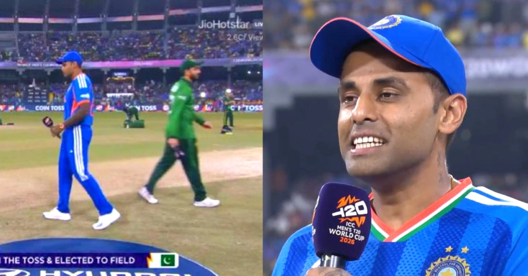 பாகிஸ்தான் டாஸ் ஜெயித்து தப்பான முடிவு எடுத்துட்டாங்க.. நாங்க பேட்டிங் செய்யவே விரும்பினோம் – சூரியகுமார் யாதவ் பேட்டி