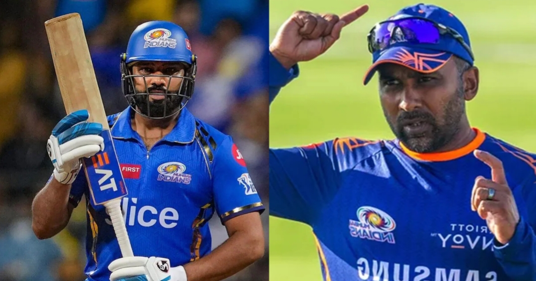 ரோகித் சர்மாவுக்கு அந்த திறமை இல்லாததால.. அவரை நான் இம்பாக்ட் பிளேயரா தான் பயன்படுத்த முடியும் – மும்பை கோச் அதிரடி